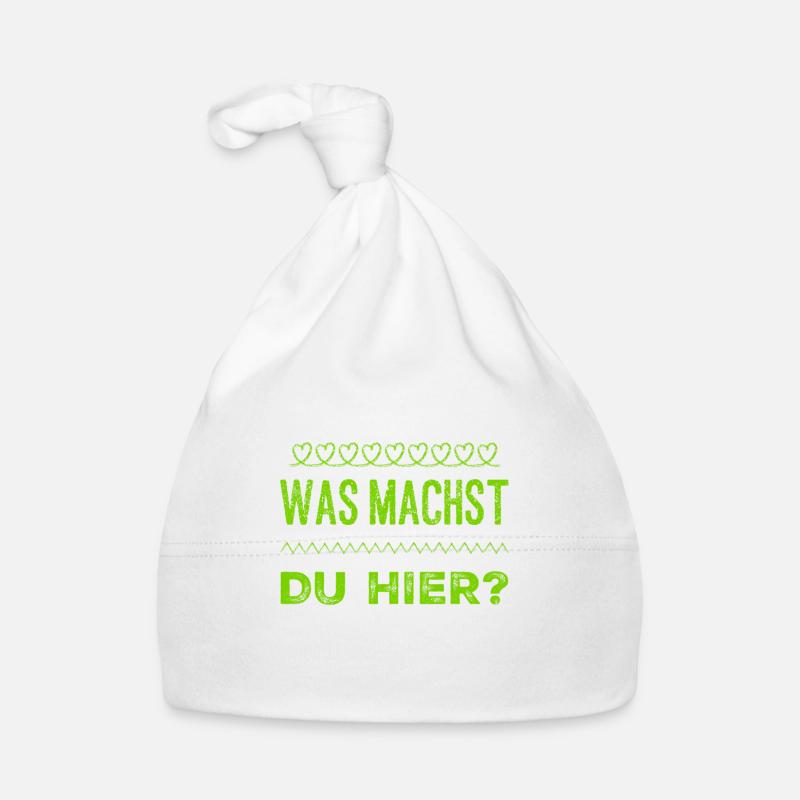 was willst du hier? Baby Bio-Mütze