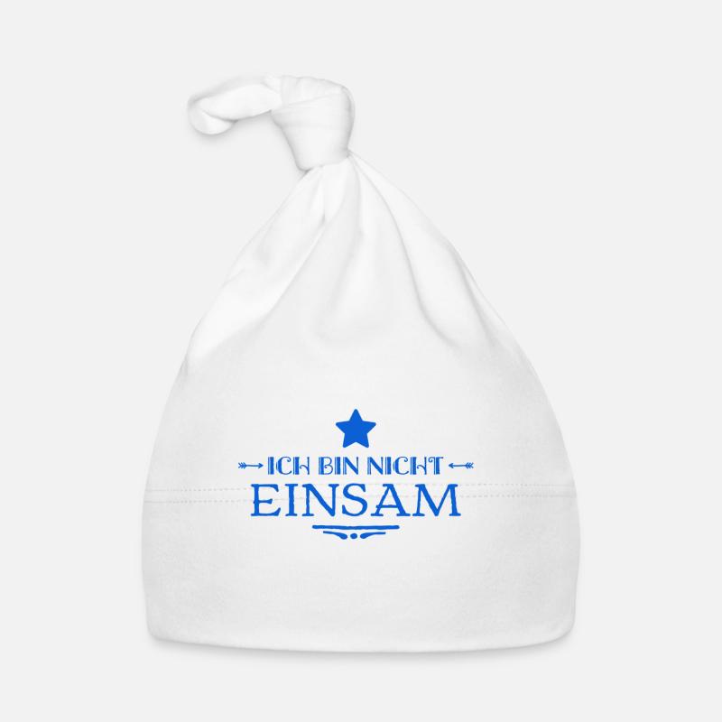 nicht einsam - Baby Bio-Mütze - Weiß