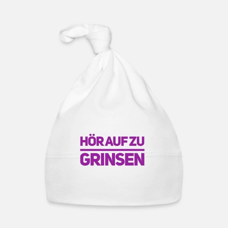 stop das grinsen Baby Bio-Mütze