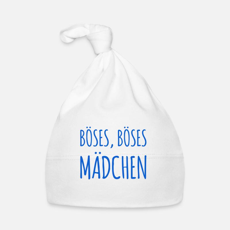 hier steht ein böses Mädchen Baby Bio-Mütze