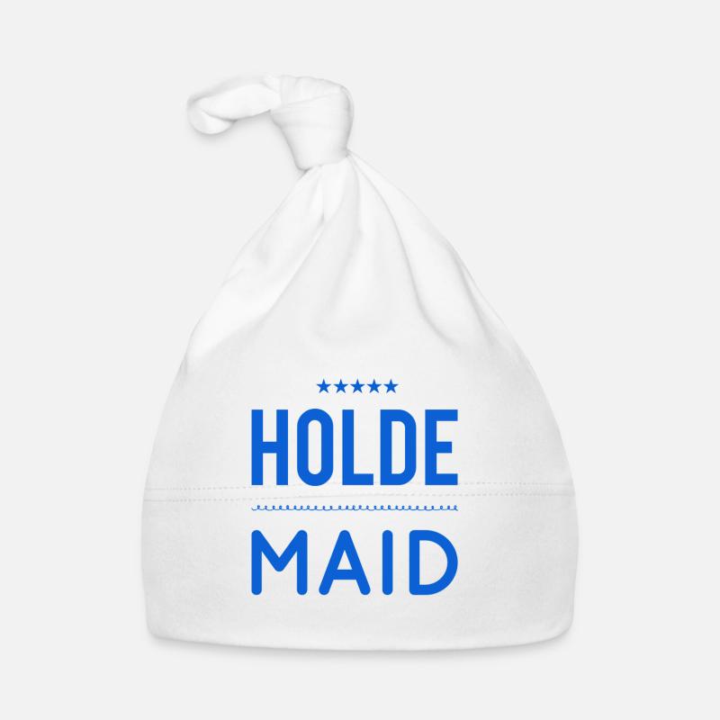 vor dir steht eine Maid Baby Bio-Mütze