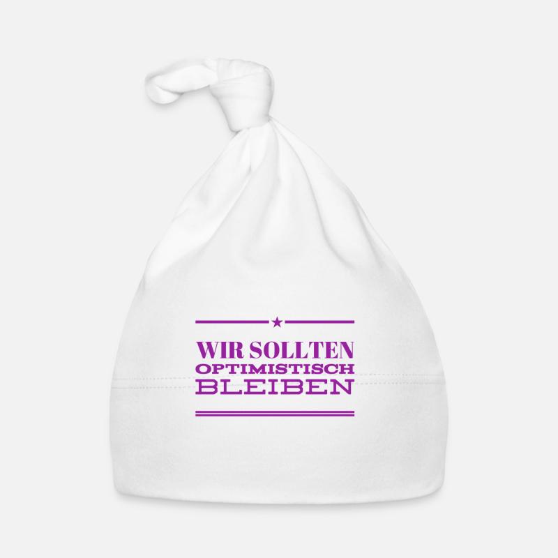 bleiben wir optimistisch Baby Bio-Mütze