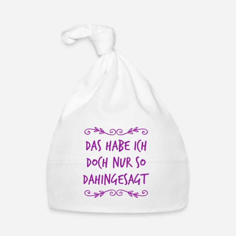 das war belanglos Baby Bio-Mütze