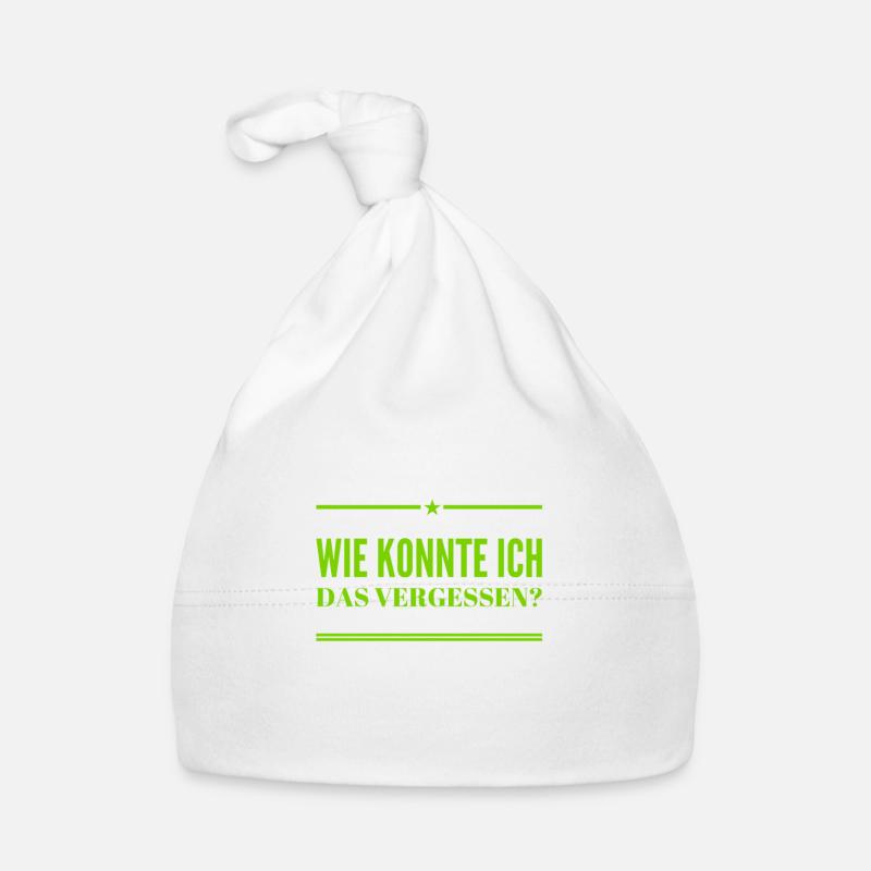 ich bin vergesslich - Baby Bio-Mütze - Weiß