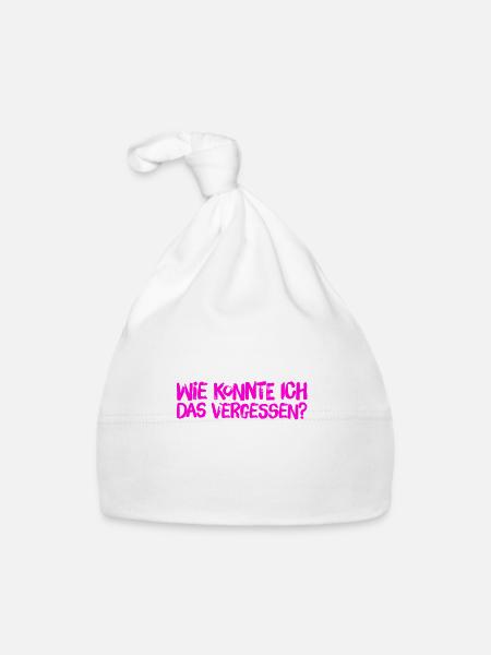 ich bin so vergesslich - Baby Bio-Mütze - Weiß - Vorne