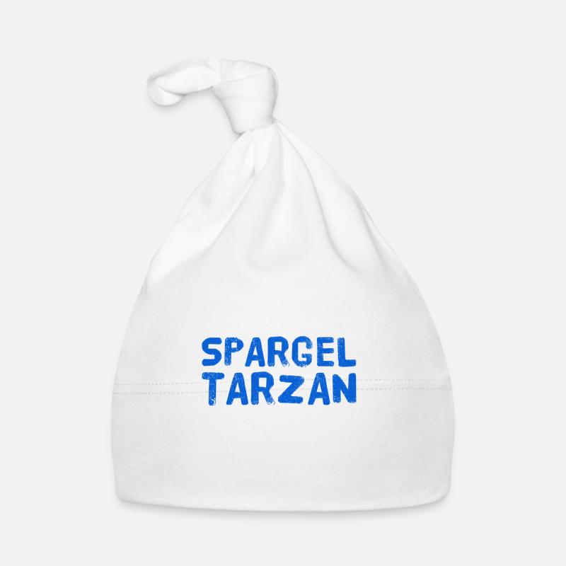 hier steht ein Spargeltarzan Baby Bio-Mütze