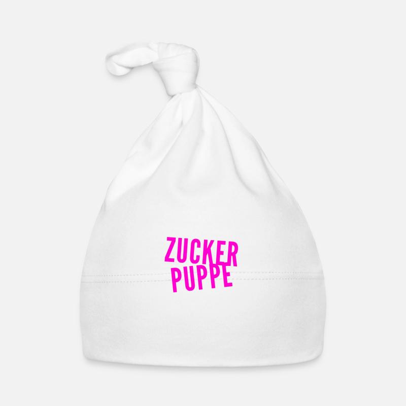 vor dir steht eine Zuckerpuppe Baby Bio-Mütze