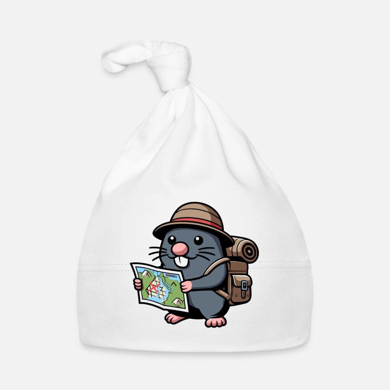 Sac à dos Hiker Mole Map Hiking Hat - Bonnet bio Bébé - blanc