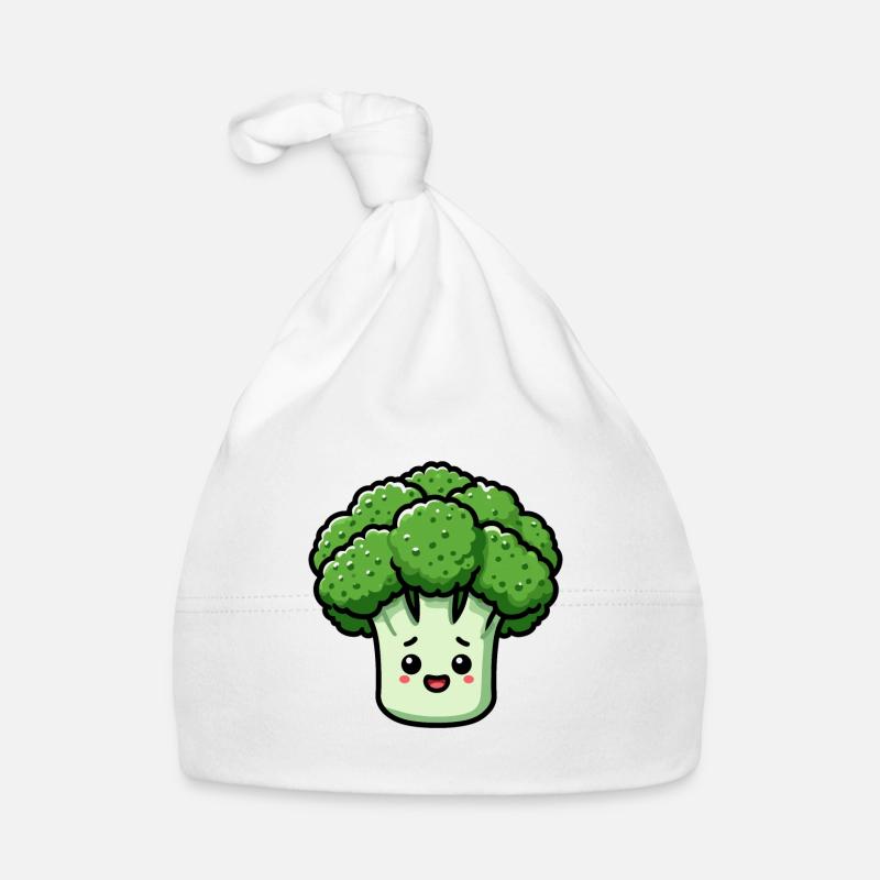 Comic Vegetables Broccoli Fun Healthy Eating Organic Baby Cap