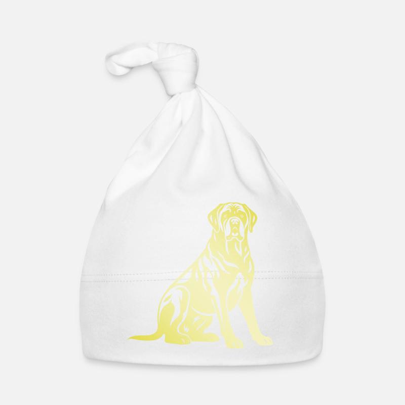 Silhouette de chien Mastiff Bonnet bio Bébé