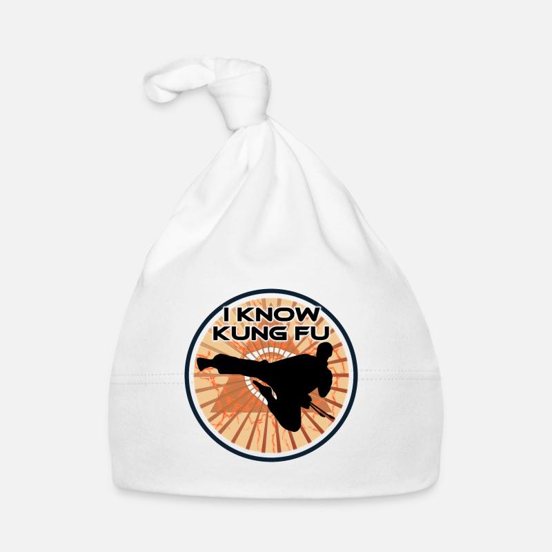 I know Kung Fu I can do Kung Fu Organic Baby Cap