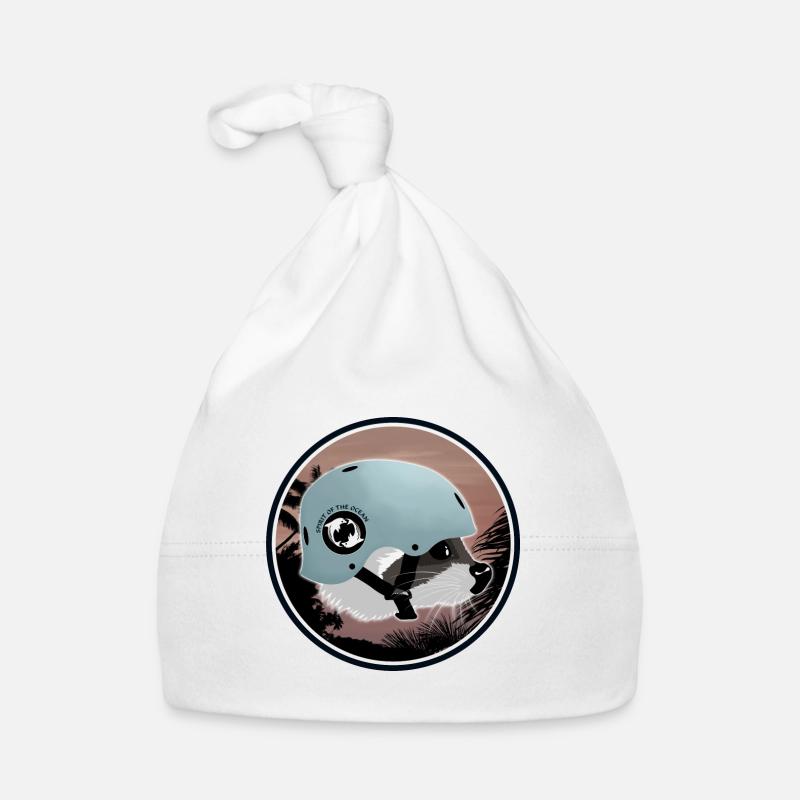 Surfing Waschbär Baby Bio-Mütze