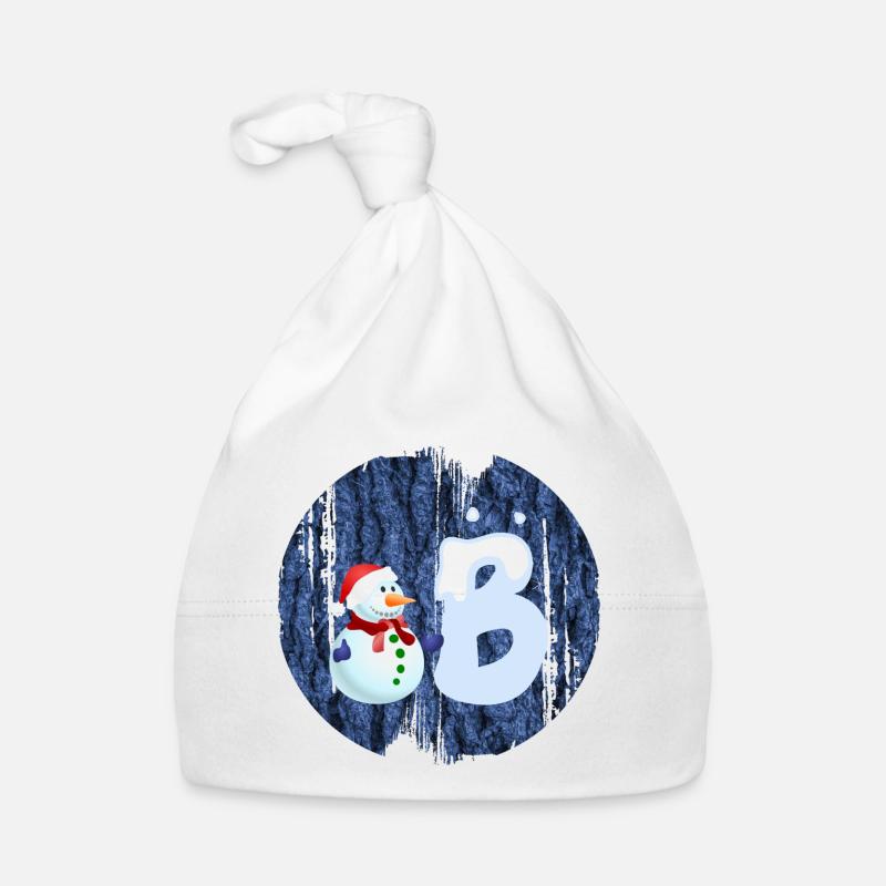 snowman b Organic Baby Cap