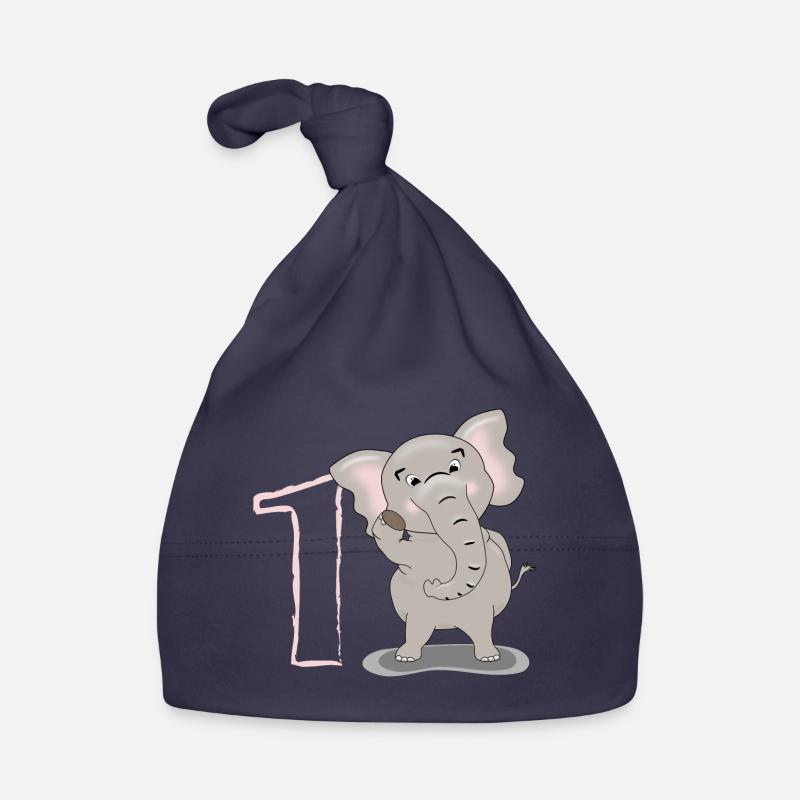 Großer Elefant - 1. Geburtstag Baby Bio-Mütze