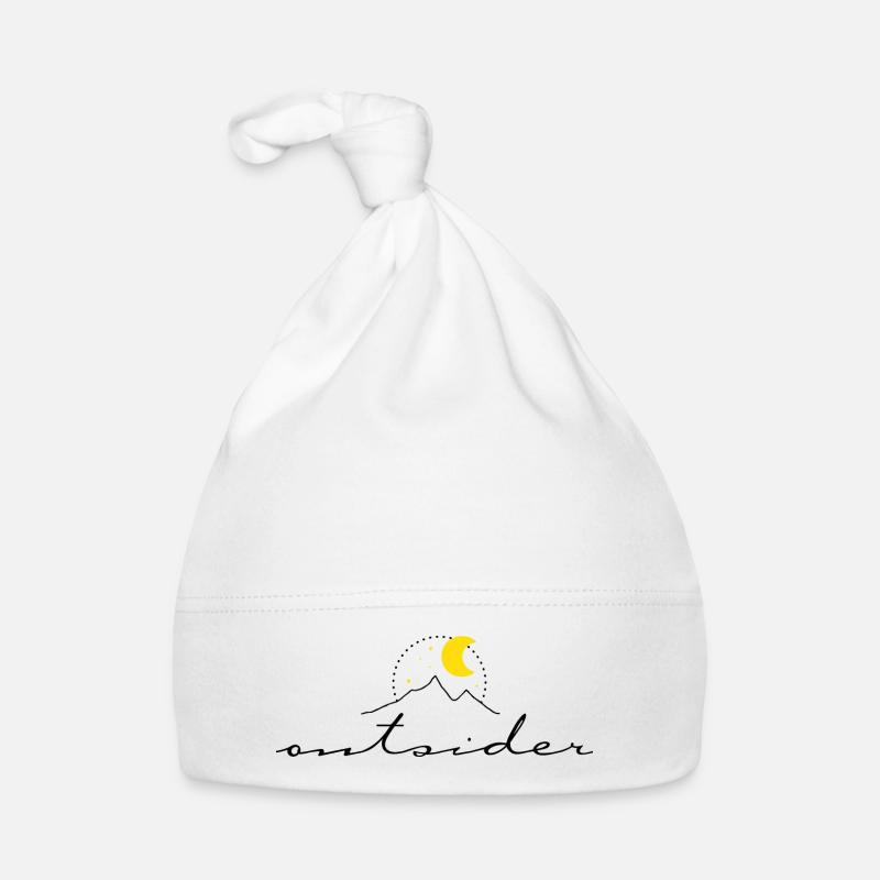 Outsider – design minimaliste montagnes lune boho Bonnet bio Bébé