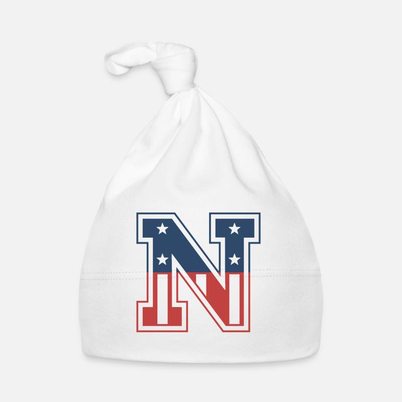 Lettre N États-Unis Bonnet bio Bébé