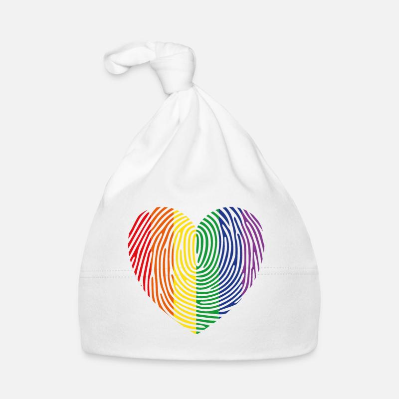 Stolz Herz Fingerabdruck Baby Bio-Mütze