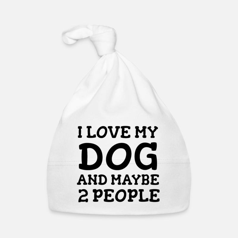 J’aime mon chien et peut-être 2 personnes Bonnet bio Bébé