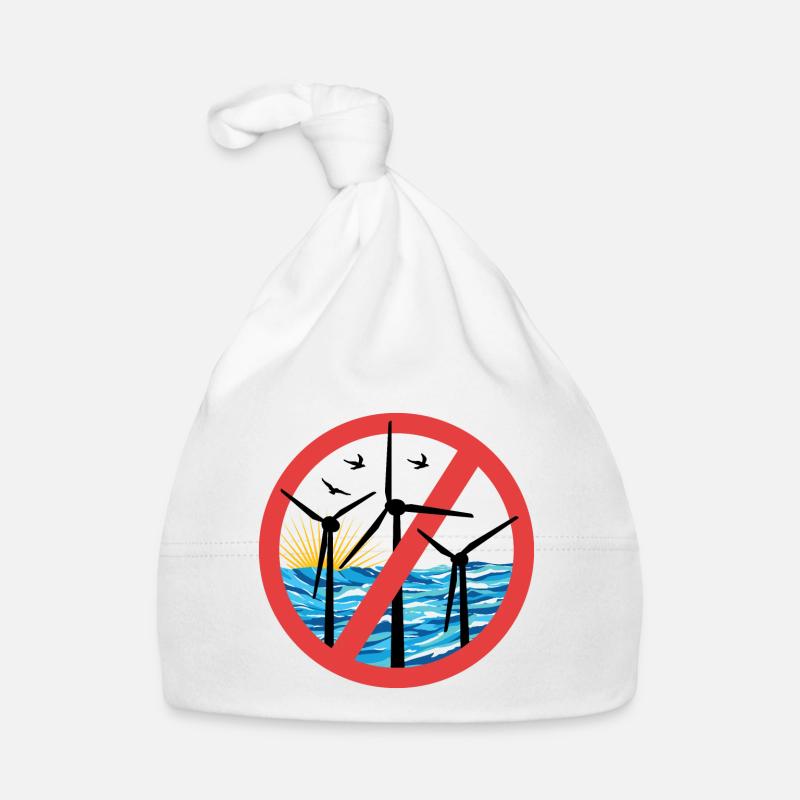 Stopp Offshore Windkraft Baby Bio-Mütze