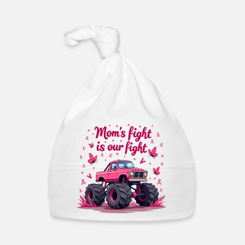 Mamas Kampf unser Kampf - Brustkrebs Bewusstsein Baby Bio-Mütze