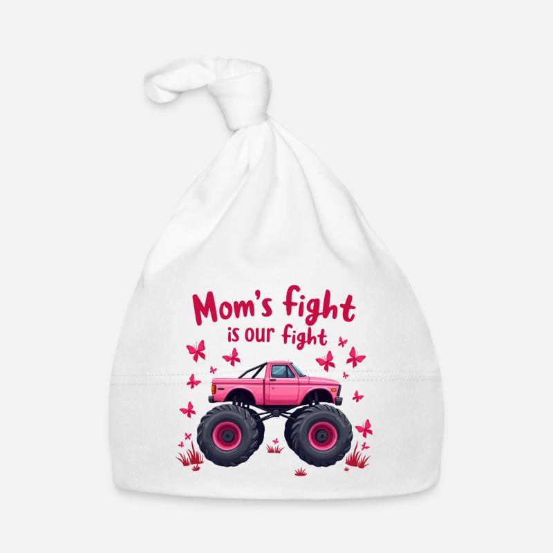 Mamas Kampf unser Kampf - Brustkrebs Bewusstsein Baby Bio-Mütze