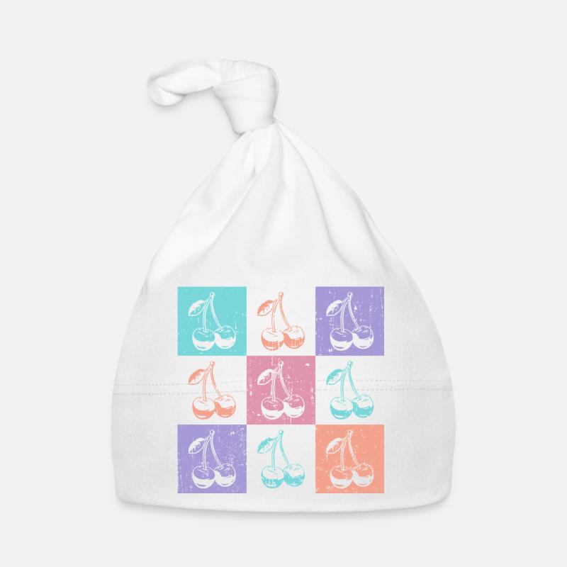 Kirschen Bunte Sommerfarben Baby Bio-Mütze