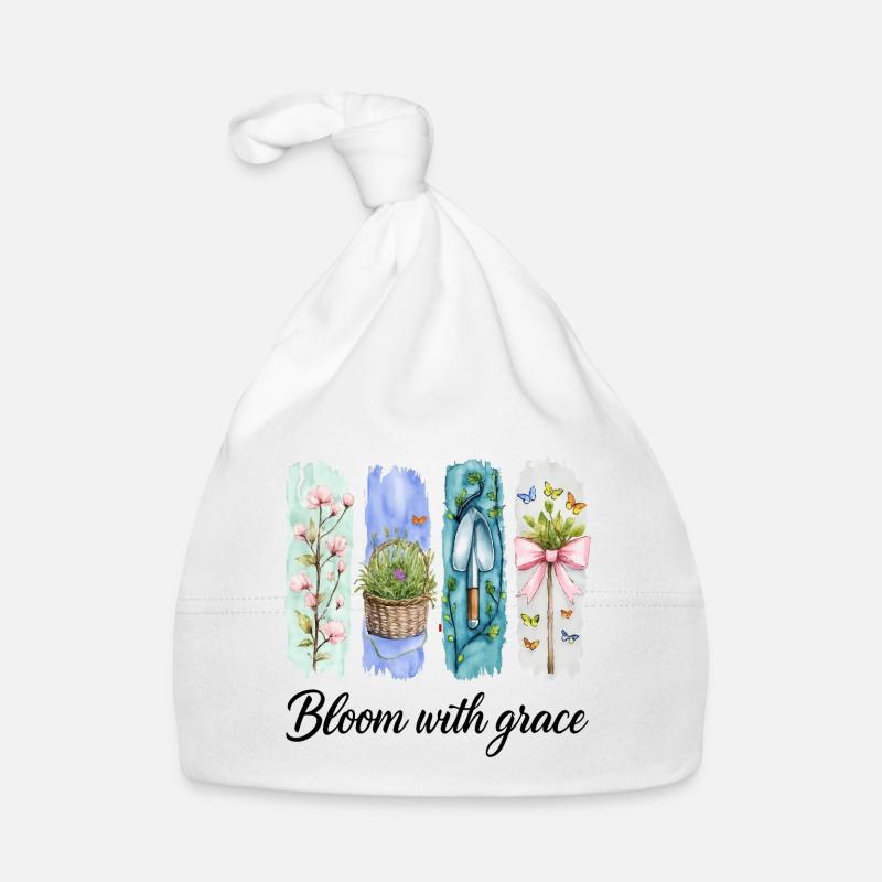 Floraison avec Grace Jardin Fleurs Art Bonnet bio Bébé