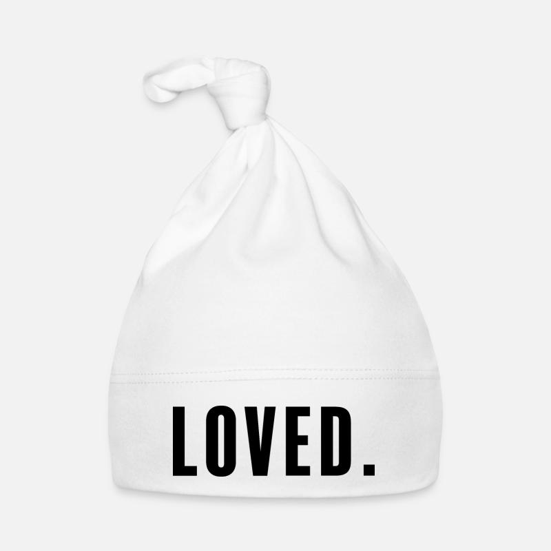 Loved. - Baby Bio-Mütze - Weiß