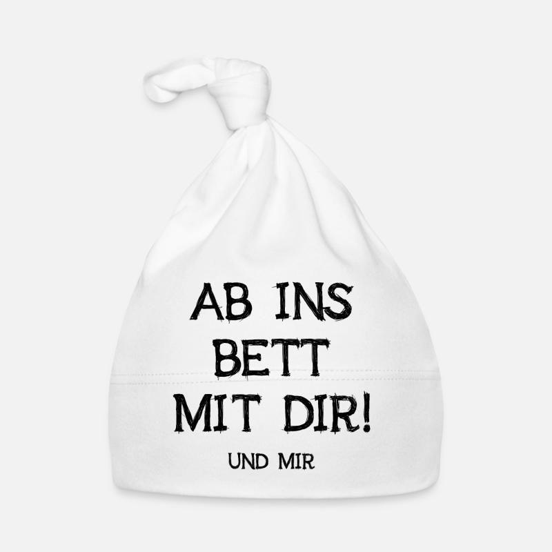 Ab Ins Bett Mit Dir Und Mir Liebe Fun Geschenk Baby Bio-Mütze