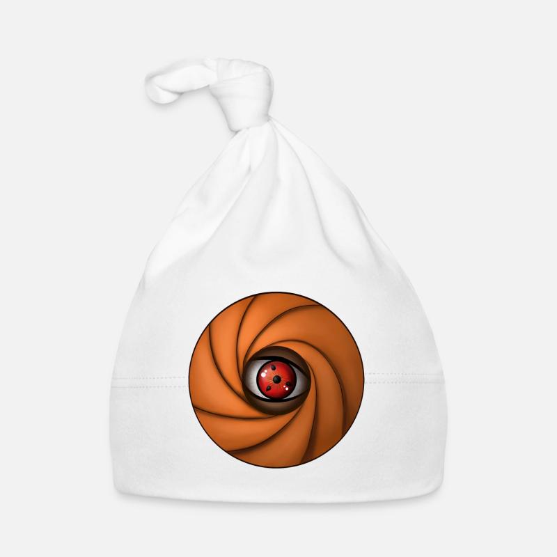 Pupille dans le style Manga - Bonnet bio Bébé - blanc