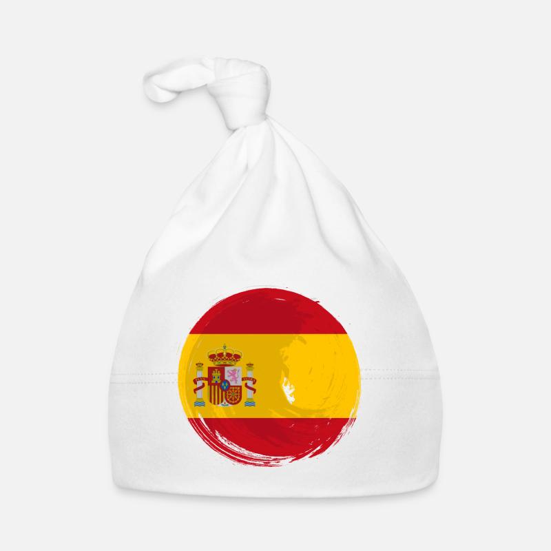 Drapeau d’Espagne Vintage Drapeau espagnol d’occasion Look Bonnet bio Bébé