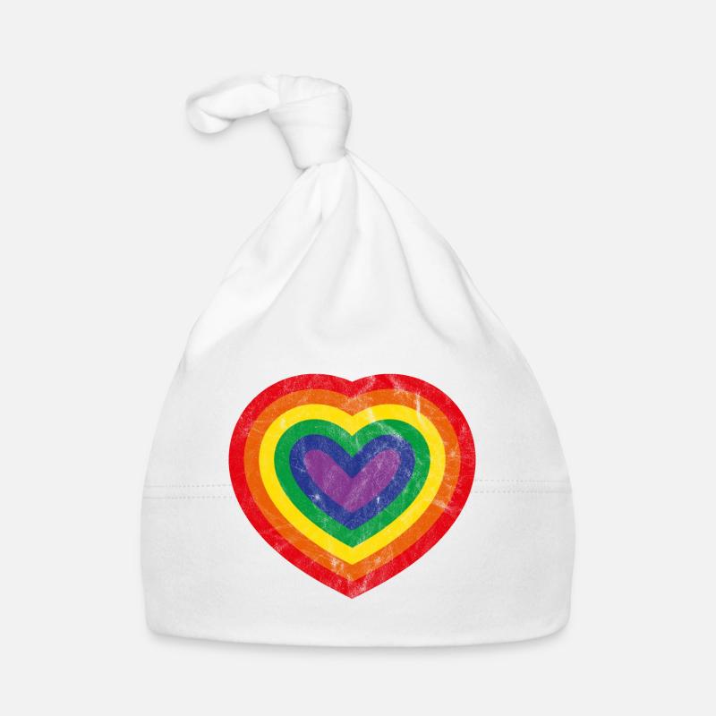 Concentric Pride Heart Vintage Organic Baby Cap