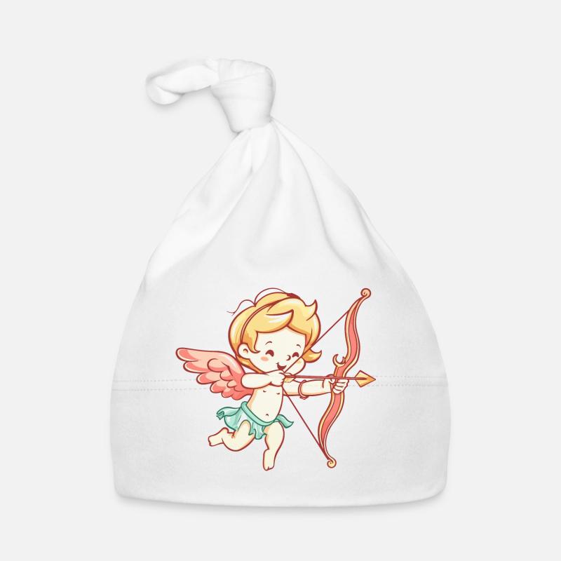 San Valentino Angelo Arco e Freccia Cupido Cappellino ecologico per neonato