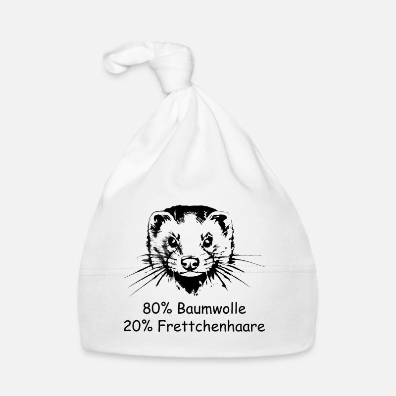 Frettchen 80% Baumwolle 20% Frettchenhaare Baby Bio-Mütze