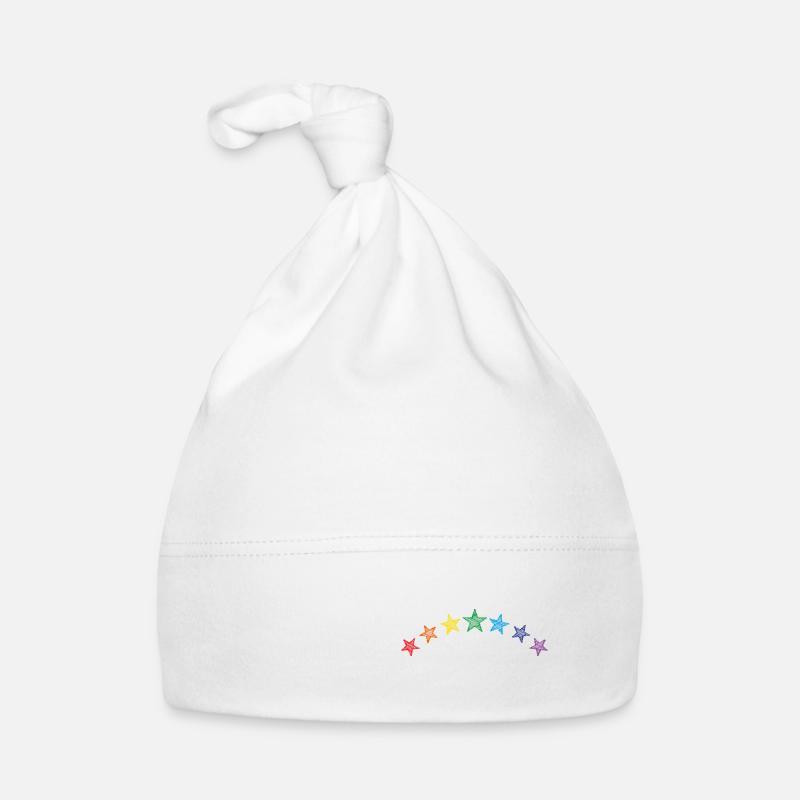 Sterne Regenbogen scribble Baby Bio-Mütze