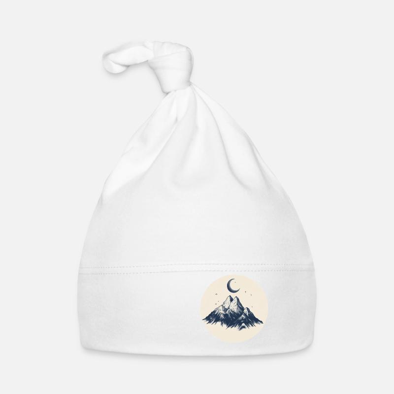berg relief mit mond Baby Bio-Mütze