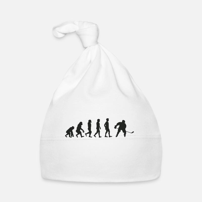 Evolution de hockey sur glace - Bonnet bio Bébé - blanc