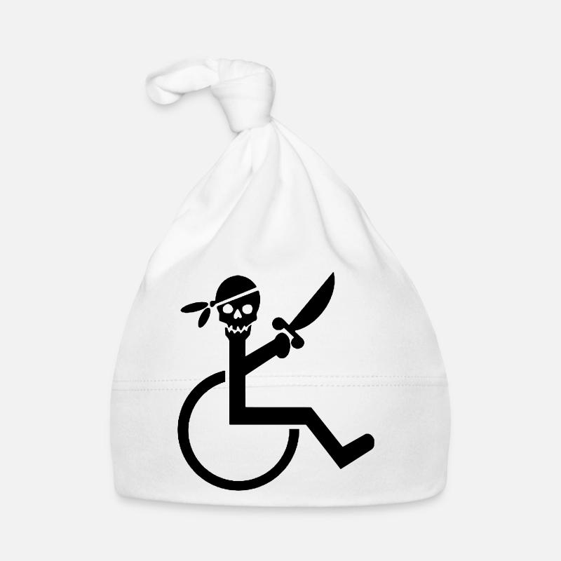 Pirate en fauteuil roulant # Bonnet bio Bébé