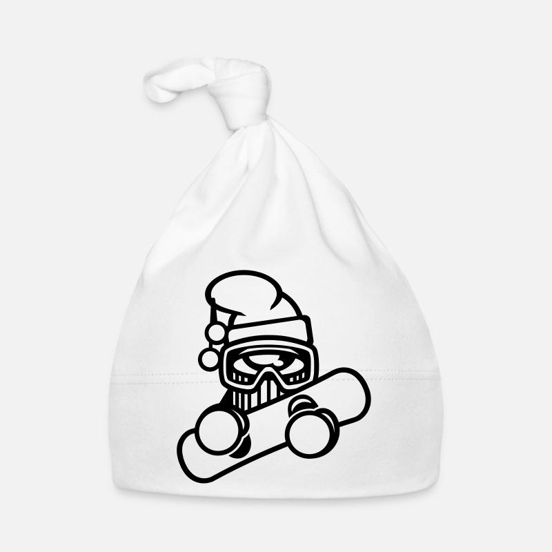 snowboarder schnee winter Baby Bio-Mütze