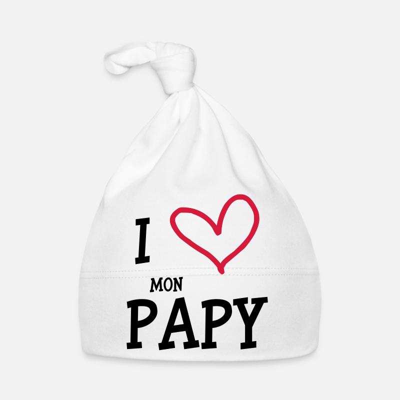 I Love mon Papy Bonnet bio Bébé