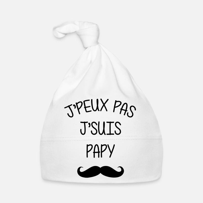 Papy Papi Bébé Naissance Grand Père Amour Bonnet bio Bébé