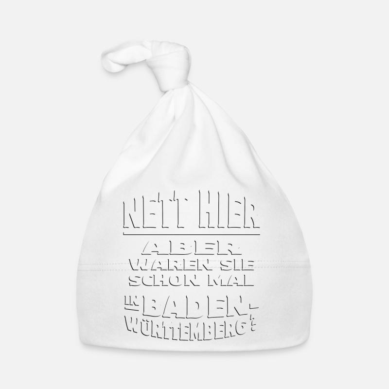 Nett hier - BADEN WüRTTEMBERG embossed Baby Bio-Mütze