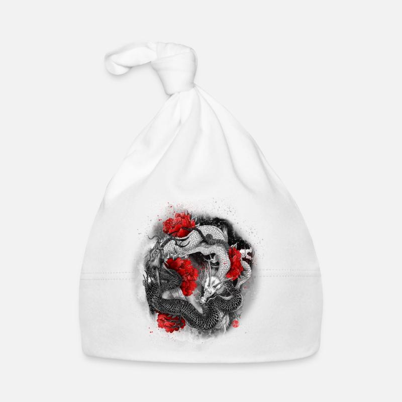 Der Drache, Ryu, ist ein mythisches Wassertier Baby Bio-Mütze