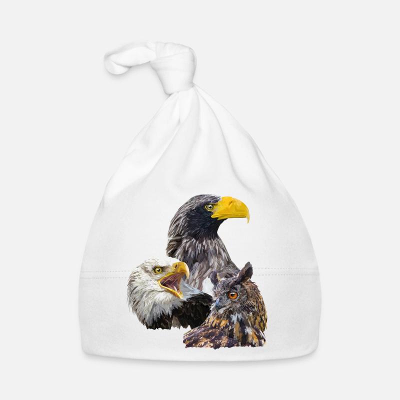 Pigargos und Eule Baby Bio-Mütze