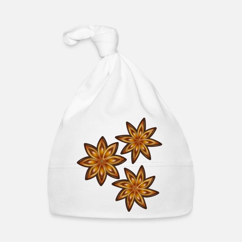 Three shining star anise - spice and medicinal plant Organic Baby Cap