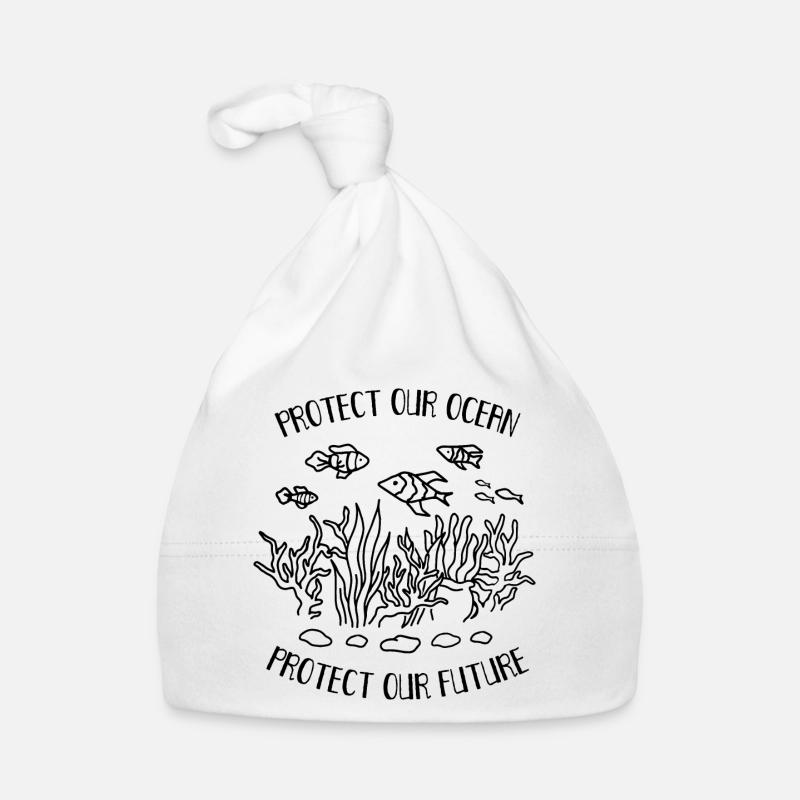 Protects Our Ocean Sea Plastic Pollution Organic Baby Cap