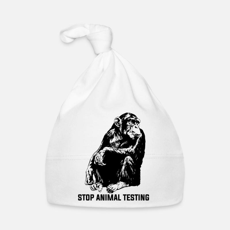 Stop Animal Testing Stoppt Tierversuche Baby Bio-Mütze