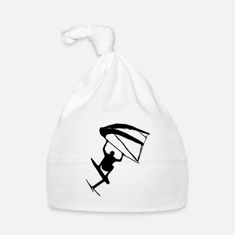 Wingfoilen - Bonnet bio Bébé - blanc