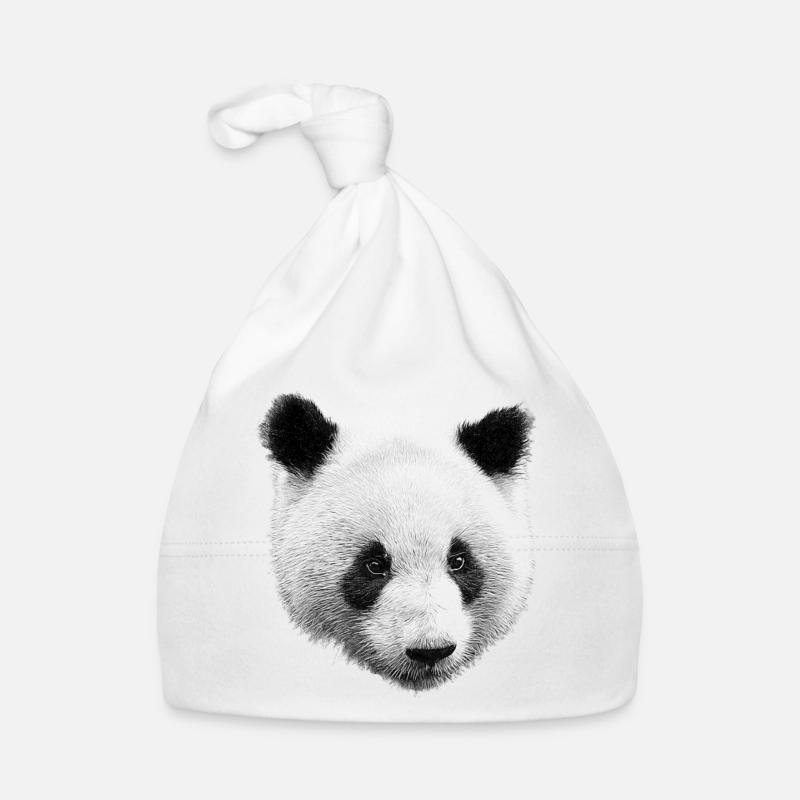 Panda Noir Blanc Bonnet bio Bébé