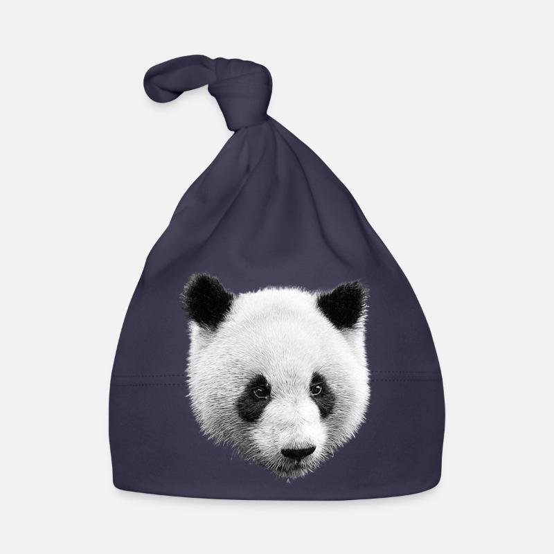 Panda Schwarz Weiß Baby Bio-Mütze
